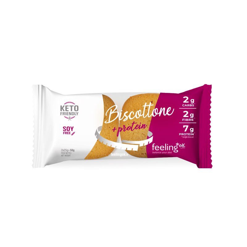 Biscottone +Protein - Biscotto Proteico a Basso Contenuto di Zuccheri Feelingok