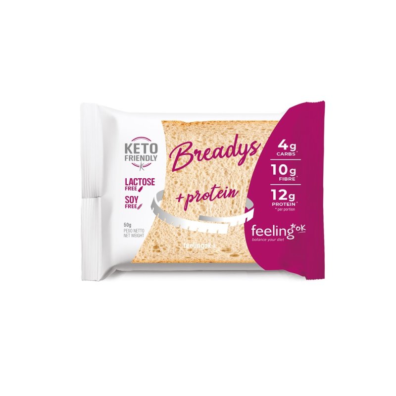 Breadys 50g - Pane Proteico a Basso Contenuto di Carboidrati Feelingok