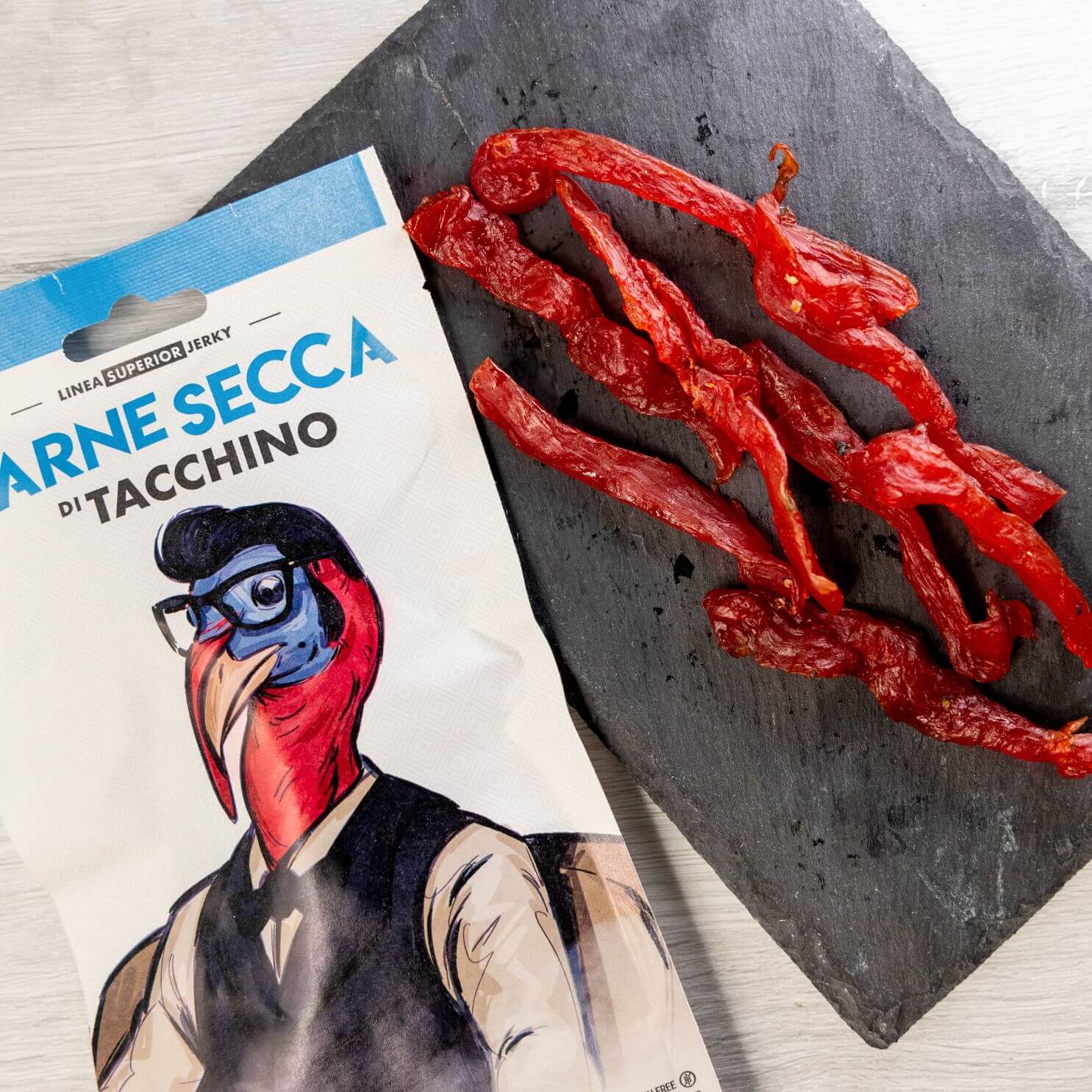 Carne affumicata di tacchino 40g carneseccaitalia.it carne essiccata alto contenuto proteico