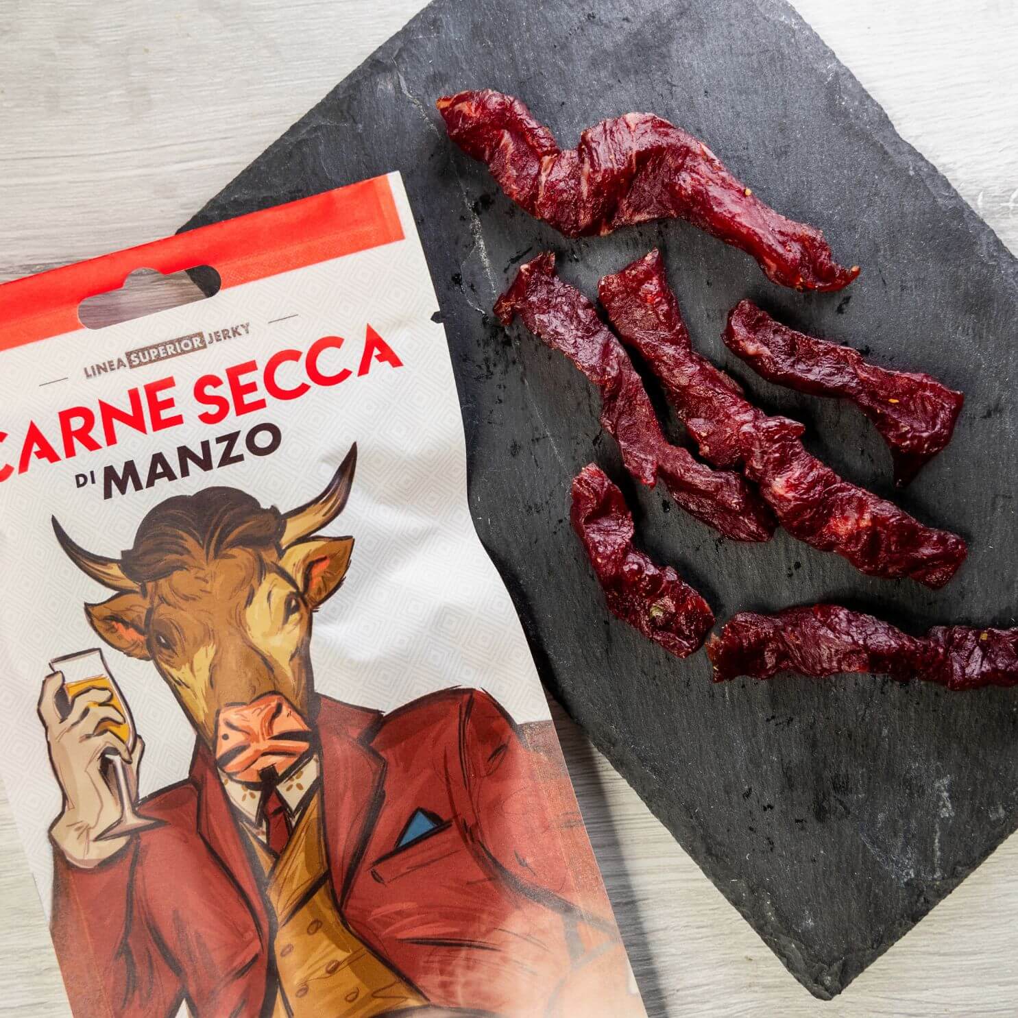 Carne secca affumicata di manzo 40g carneseccaitalia.it carne essiccata ad alto contenuto proteico