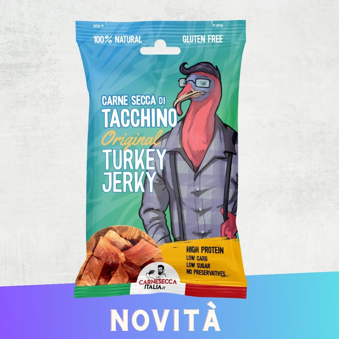 Carne secca di tacchino 25g carneseccaitalia.it carne essiccata chips italiane