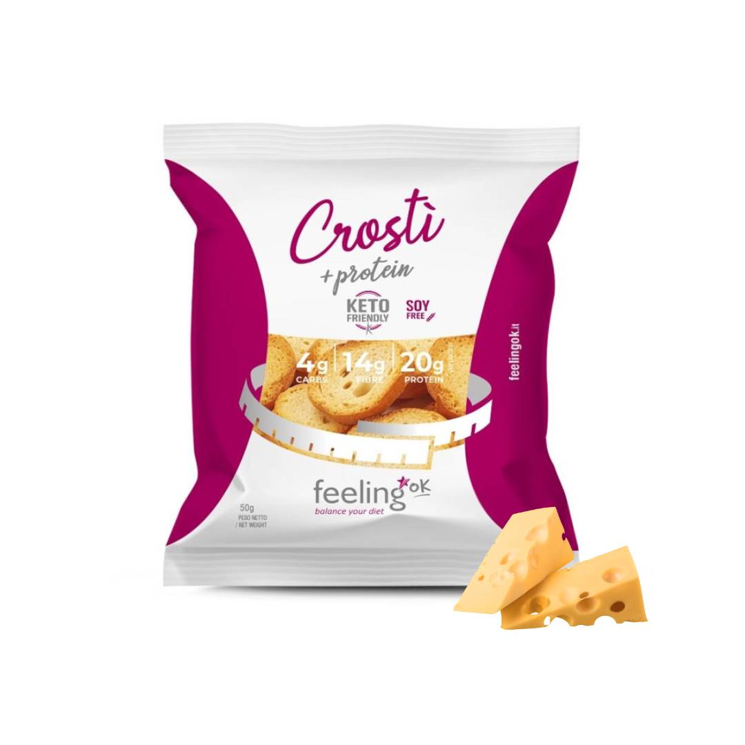 Crostì +Protein gusto formaggio - Crostini Proteici a Basso Contenuto di Carboidrati Feelingok