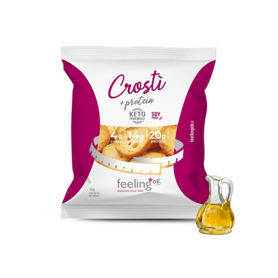 Crostì +Protein gusto olio - Crostini Proteici a Basso Contenuto di Carboidrati Feelingok