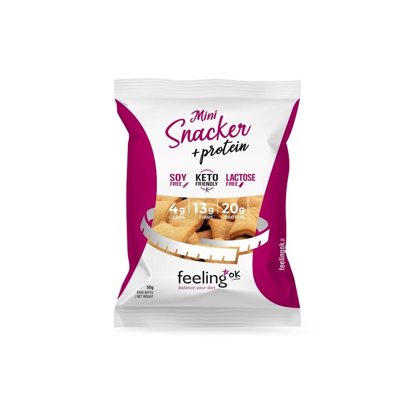 Mini-Snacker natural +Protein 50g - Snack Proteico a Basso Contenuto di Carboidrati feelingok