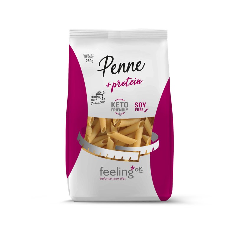 Penne +Protein 250g - Pasta Proteica a Basso Contenuto di Carboidrati Feelingok
