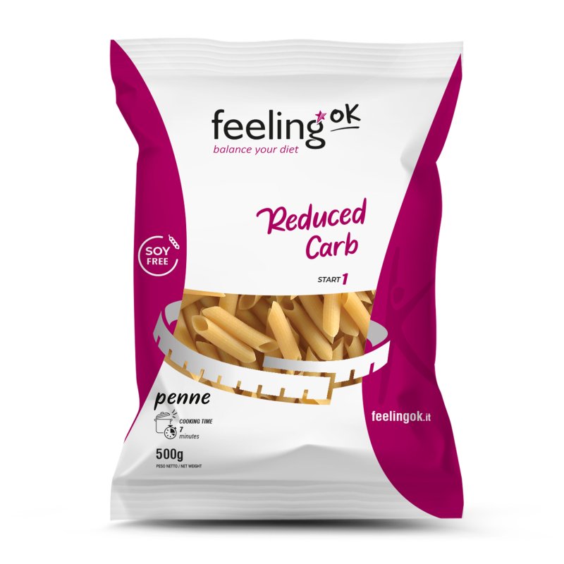 Penne +Protein confezione 500g - Pasta Proteica a Basso Contenuto di Carboidrati Feelingok