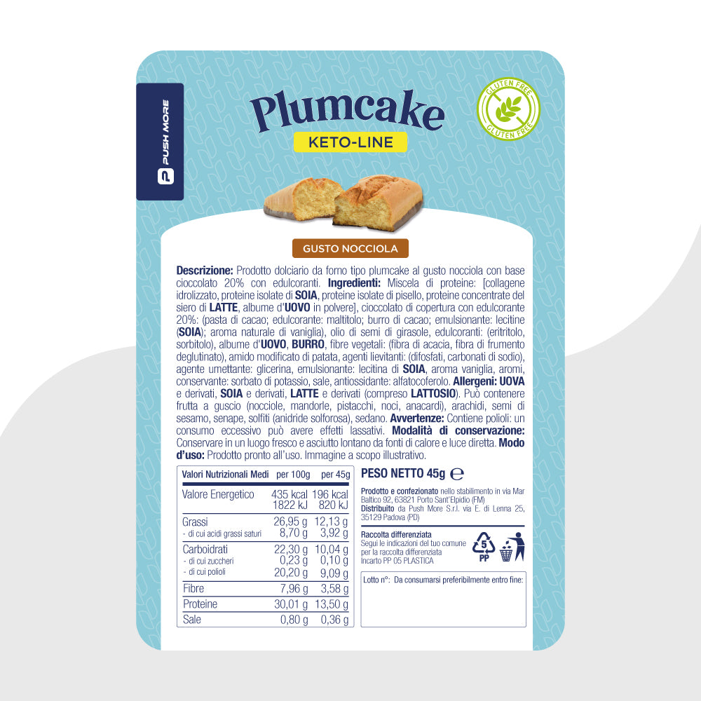 PLUMCAKE NOCCIOLA BASE CIOCCOLATO - Low Carb, Proteico e Senza Glutine