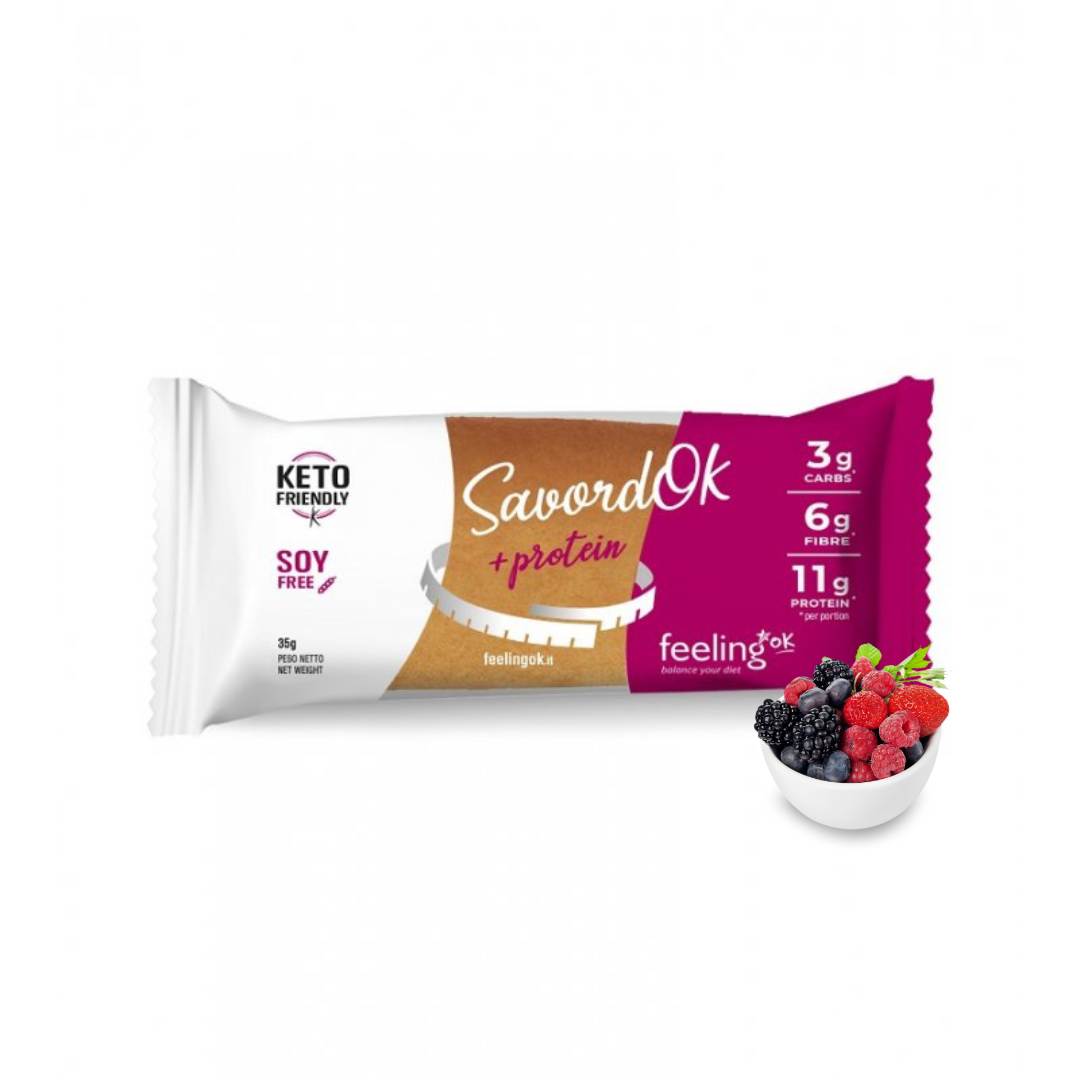 SavordOk gusto frutti di bosco - Snack Proteico Low carb Feelingok