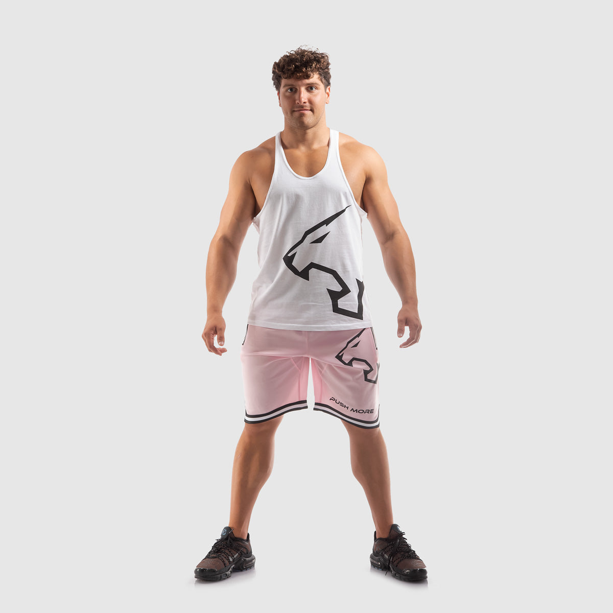 CANOTTA PUSH MORE BACK - Canottiera maschile da palestra (Vari colori)