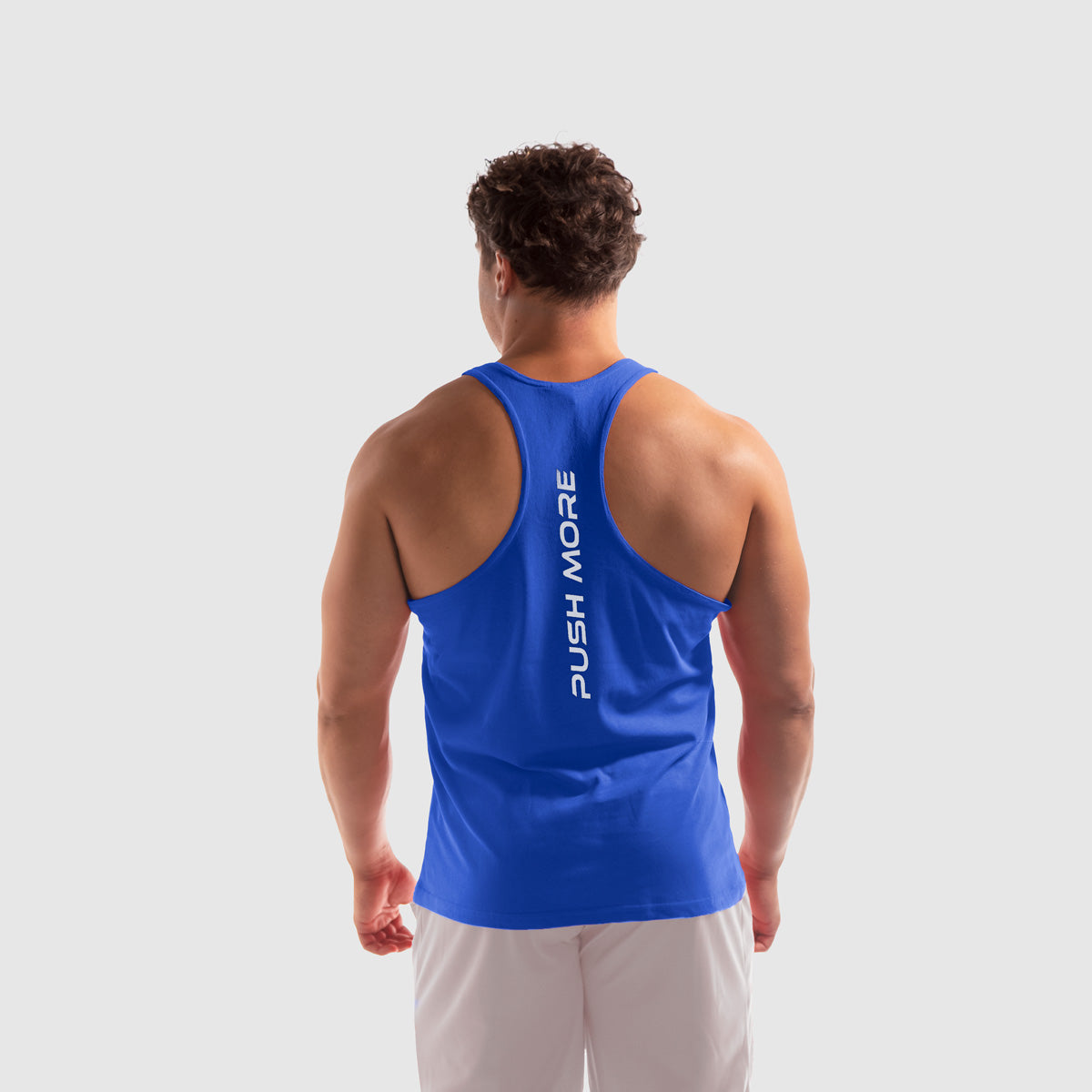 CANOTTA PUSH MORE BACK - Canottiera maschile da palestra (Vari colori)