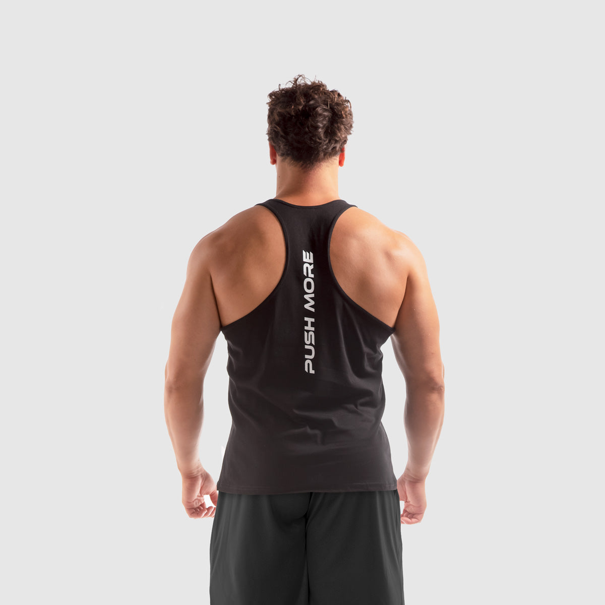 CANOTTA PUSH MORE BACK - Canottiera maschile da palestra (Vari colori)