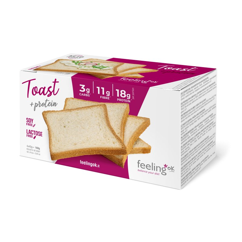 Toast +Protein Gusto Naturale - Fette Biscottate Proteiche a Basso Contenuto di Carboidrati Feelingok