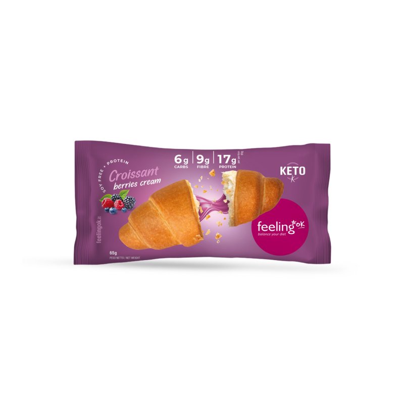 CROISSANT RIPIENO DI CREMA AI FRUTTI DI BOSCO +PROTEIN - Proteico Low Carb
