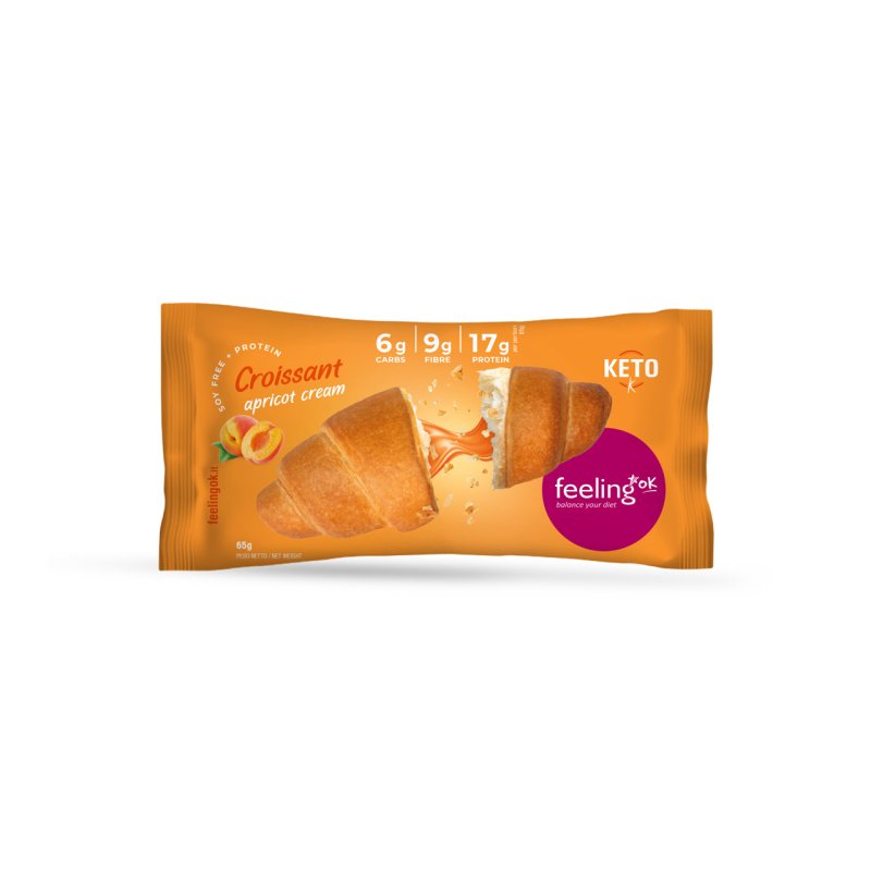 CROISSANT RIPIENO DI CREMA ALL'ALBICOCCA +PROTEIN - Proteico Low Carb