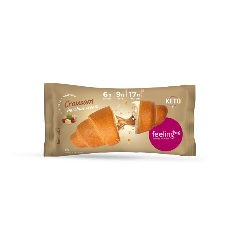 CROISSANT RIPIENO DI CREMA ALLA NOCCIOLA +PROTEIN - Proteico Low Carb