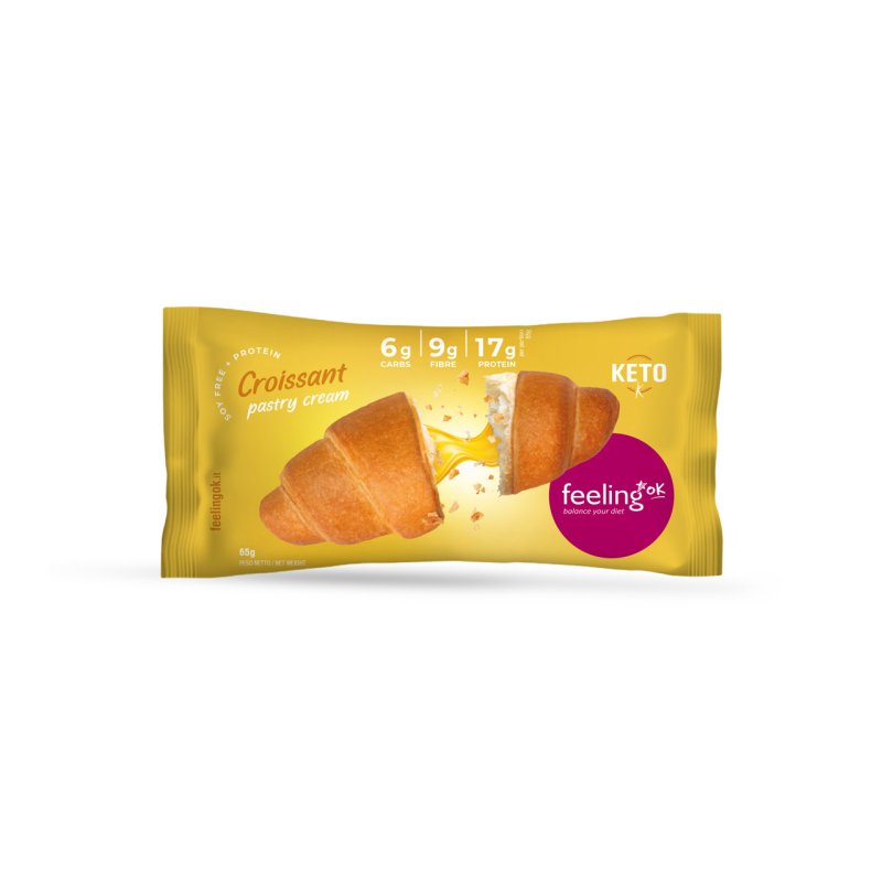 CROISSANT RIPIENO DI CREMA PASTICCERA +PROTEIN - Proteico Low Carb