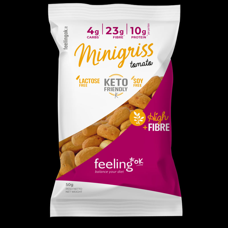 MINIGRISS TOMATO OPTIMIZE +FIBRE - Minigrissini proteici, low carb e ricchi di fibre