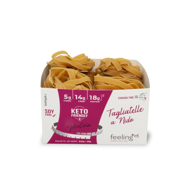 TAGLIATELLE A NIDO - Pasta proteica, low carb e ricca di fibre