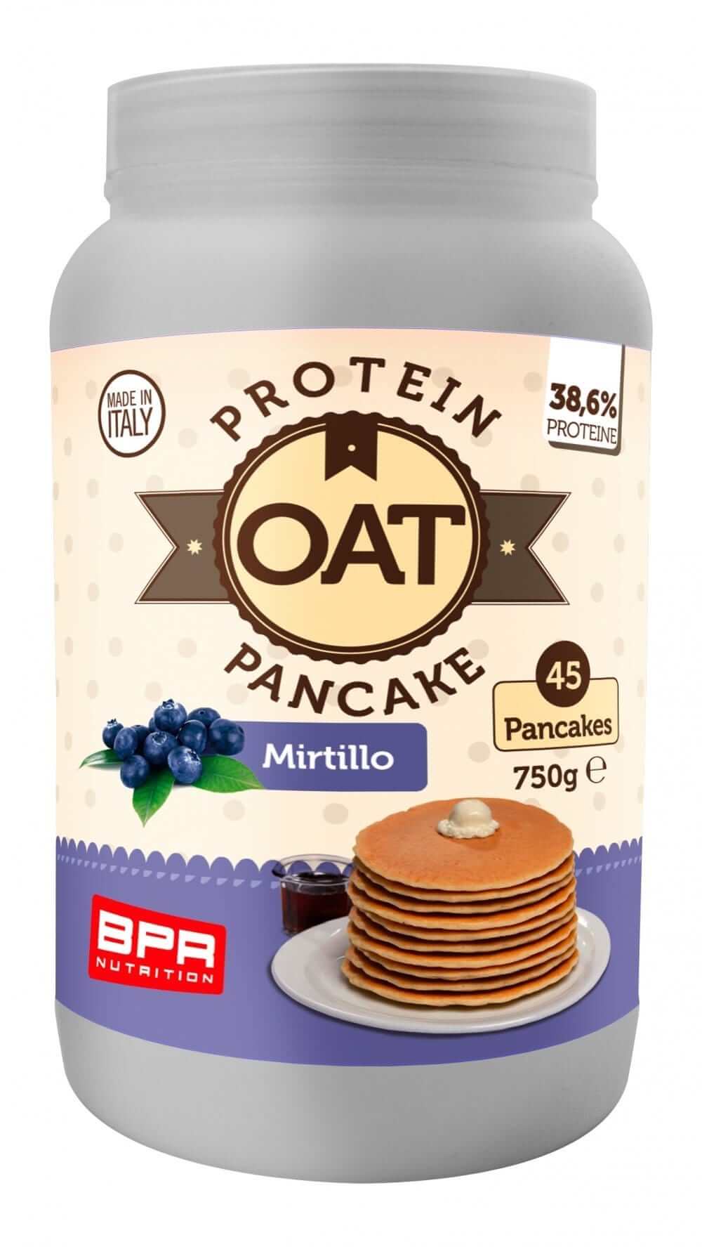 Foto di OAT PROTEIN PANCAKE 12 Gusti 750 gr Mirtillo - PushMore Preparato per pancake Bpr Nutrition
