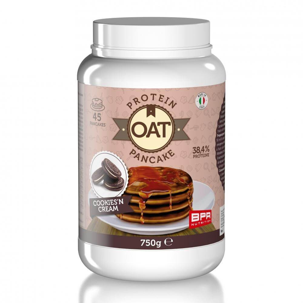 Foto di OAT PROTEIN PANCAKE 12 Gusti 750 gr Cookies'n Cream - PushMore Preparato per pancake Bpr Nutrition