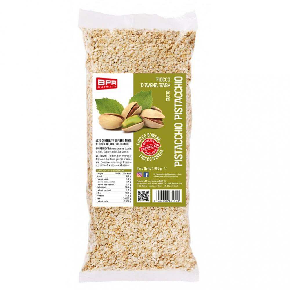 Foto di FIOCCHI D'AVENA AROMATIZZATI 15 Gusti 1 Kg Pistacchio Pistacchio - PushMore Fiocchi d' avena aromatizzata Bpr Nutrition