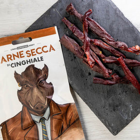 Carne secca di cinghiale 40g carneseccaitalia.it carne essiccata ad alto contenuto proteico