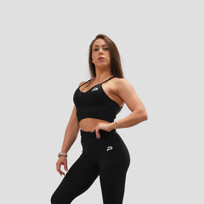 TOP AZURA BLACK - Top femminile sportivo