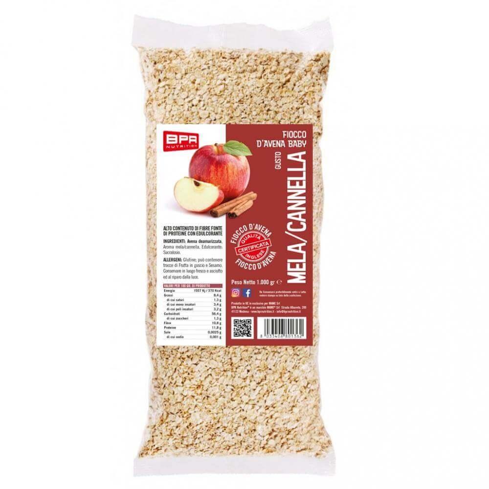 Foto di FIOCCHI D'AVENA AROMATIZZATI 15 Gusti 1 Kg Mela-Cannella - PushMore Fiocchi d' avena aromatizzata Bpr Nutrition