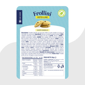 FROLLINI VANIGLIA CON GOCCE DI CIOCCOLATO - Biscotti Proteici, Low Carb e Senza Glutine