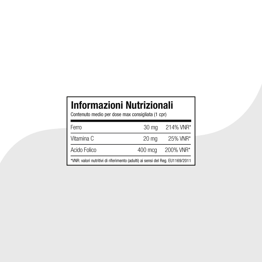 FDO - IRON - Integratore di ferro con Vitamina C e Acido folico
