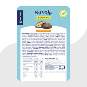 FDO - NUVOLE ARANCIA RICOPERTE DI CIOCCOLATO - Biscotti soffici Low Carb, Proteici e Senza Glutine