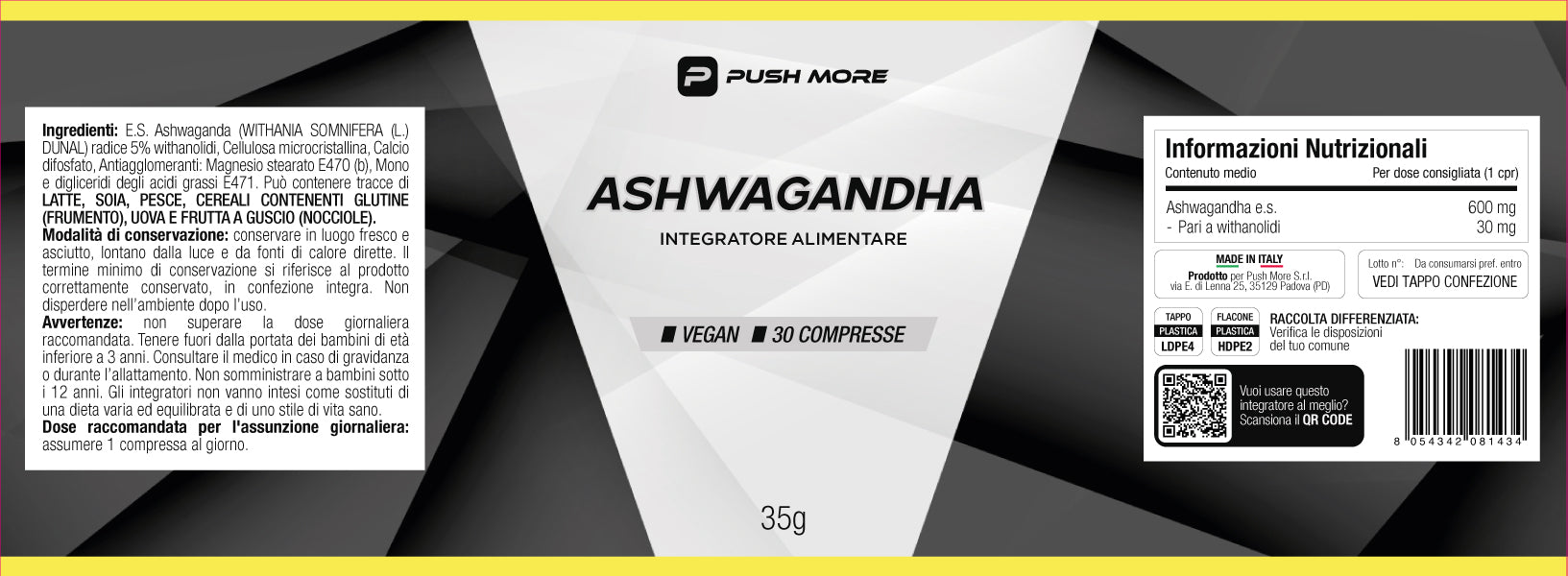 ASHWAGANDHA - Integratore per stress, sonno e benessere