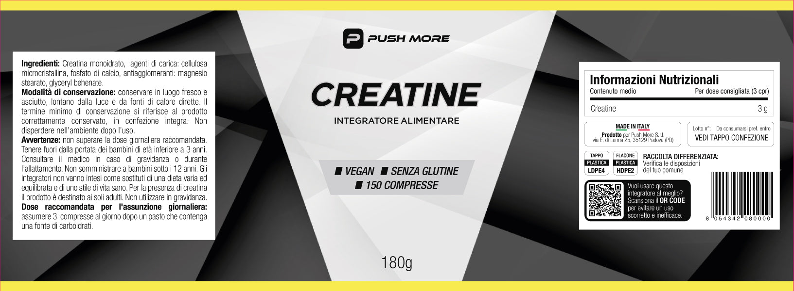 Tablete CREATINE - Creatina Monohidrat Push More