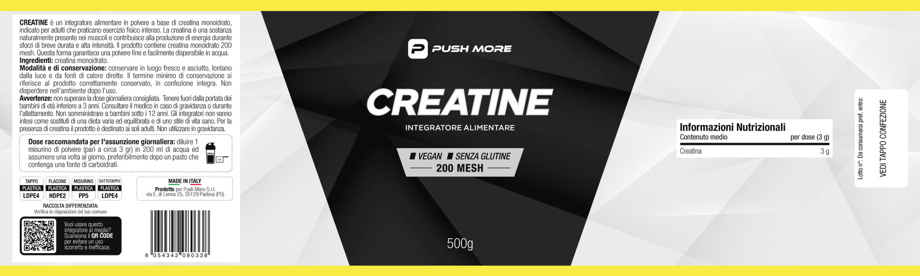 CREATINE Pulver - Kreatin-Monohydrat Push More