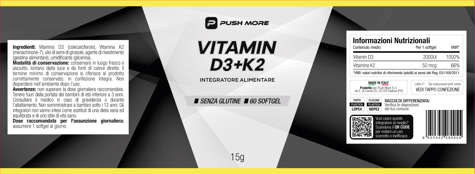 VITAMIN D3+K2 - Vitamina D3 e K2