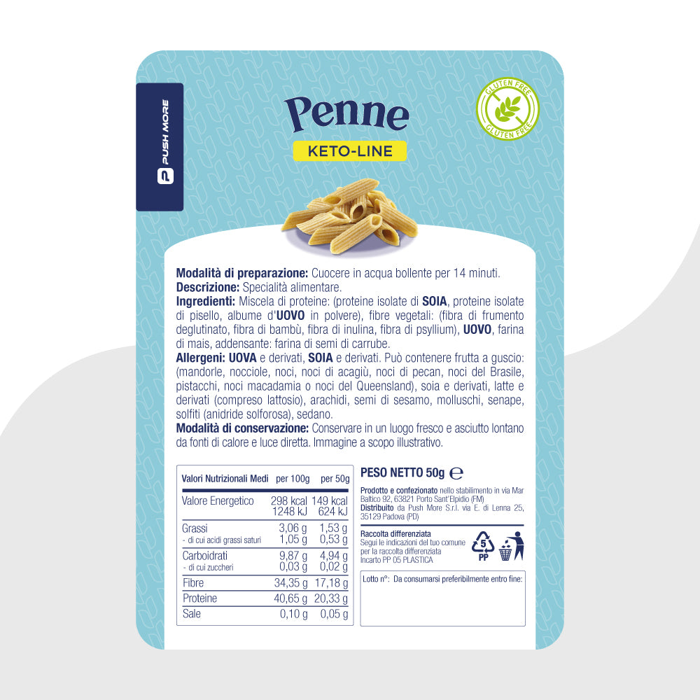 PENNE 40% PROTEICHE - Pasta Senza Glutine e Low Carb