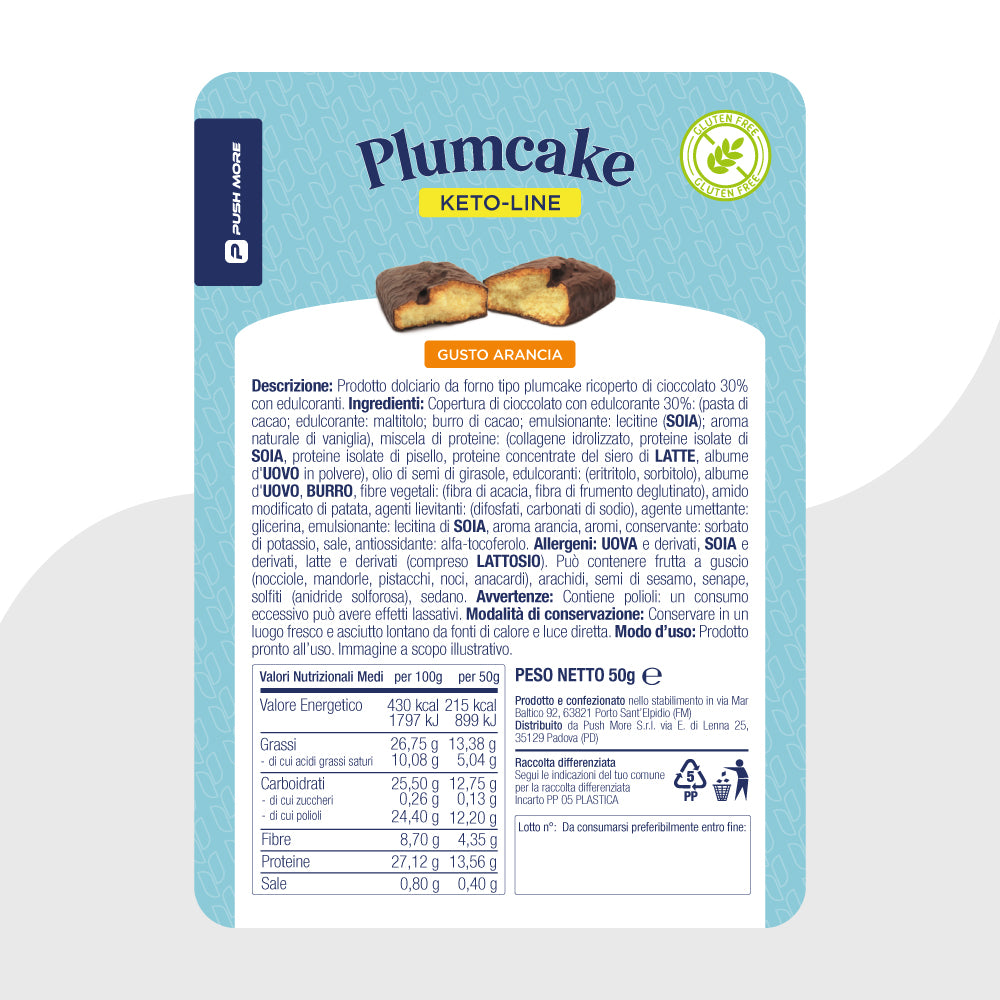 PLUMCAKE ARANCIA RICOPERTO DI CIOCCOLATO - Low Carb, Proteico e Senza Glutine