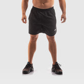 RIV - SHORTS BLACK ESSENTIAL - Pantaloncini neri per sport