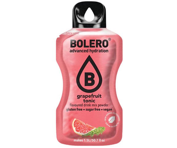 Bolero Drinks - Insaporitore acqua (36 gusti) 1 bustina (9g) Grapefruit tonic (Tonico al pompelmo) - Push More Bolero