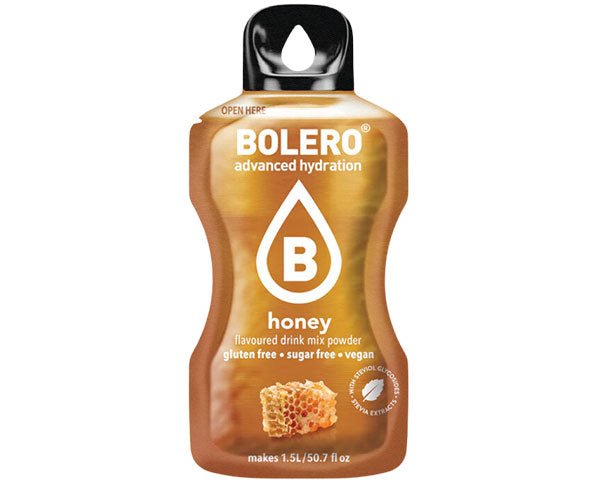 Bolero Drinks - Insaporitore acqua (36 gusti) 1 bustina (9g) Honey (Miele) - Push More Bolero