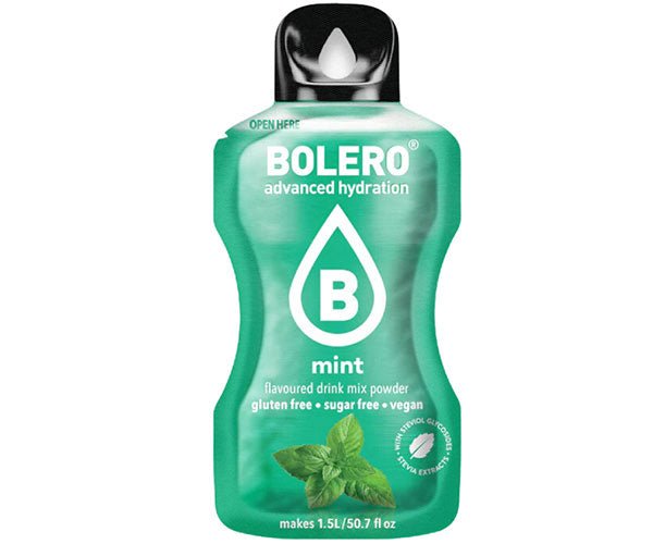 Bolero Drinks - Insaporitore acqua (36 gusti) 1 bustina (9g) Mint (Menta) - Push More Bolero