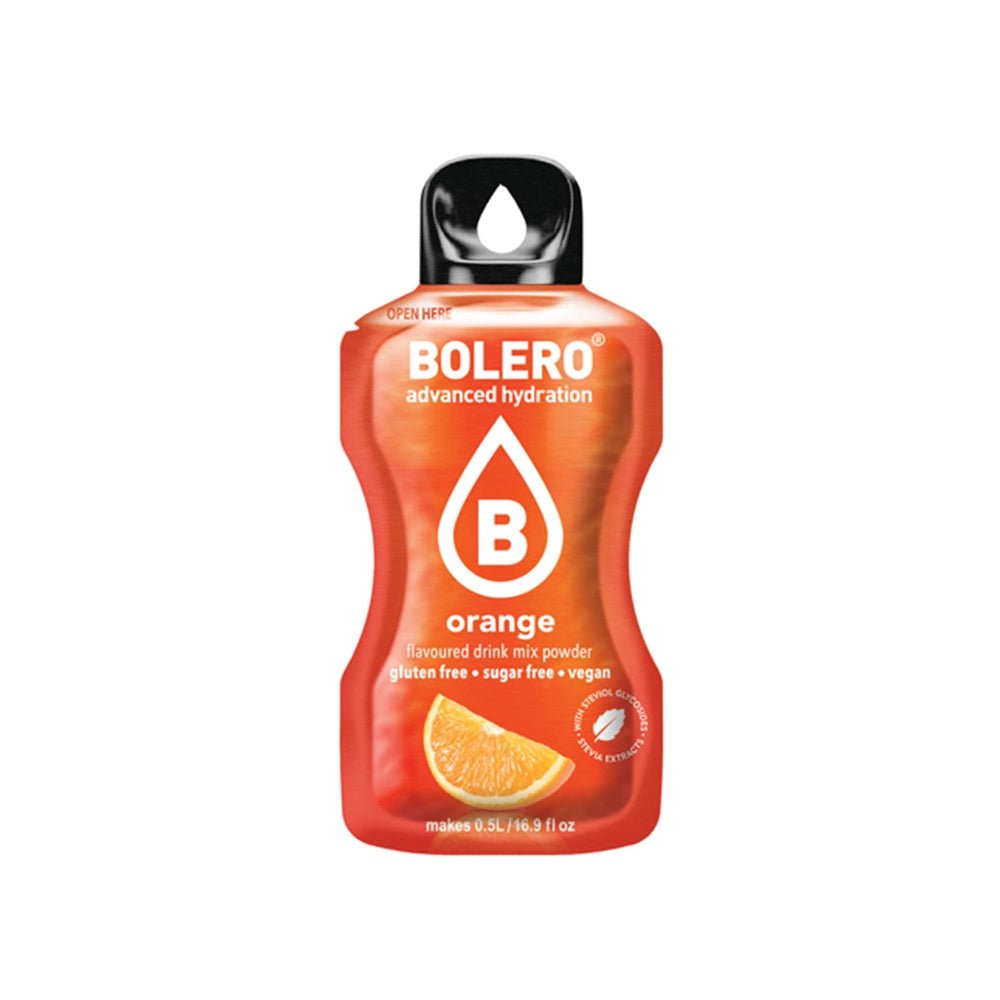 Bolero Drinks - Insaporitore acqua (36 gusti) 1 bustina (9g) Orange (Arancia) - Push More Bolero