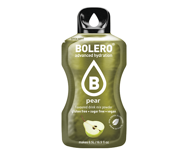 Bolero Drinks - Insaporitore acqua (36 gusti) 1 bustina (9g) Pear (Pera) - Push More Bolero