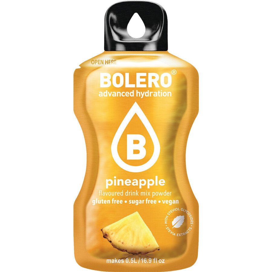 Bolero Drinks - Insaporitore acqua (36 gusti) 1 bustina (9g) Pineapple (Ananas) - Push More Bolero