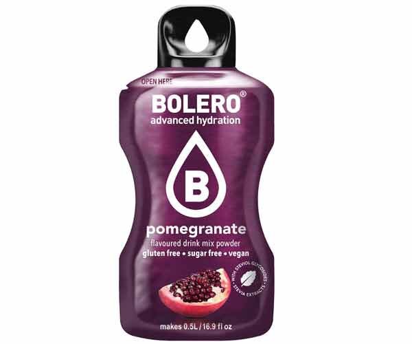 Bolero Drinks - Insaporitore acqua (36 gusti) 1 bustina (9g) Pomegranate (Melograno) - Push More Bolero
