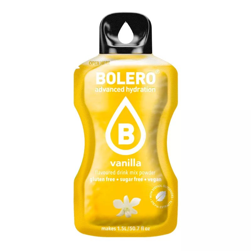 Bolero Drinks - Insaporitore acqua (36 gusti) 1 bustina (9g) Vanilla (Vaniglia) - Push More Bolero