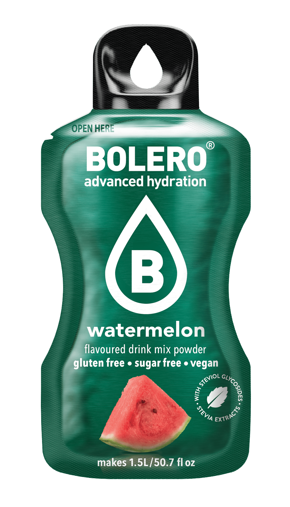 Bolero Drinks - Insaporitore acqua (36 gusti) 1 bustina (9g) Watermelon (Anguria) - Push More Bolero