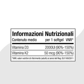 VITAMIN D3+K2 - Vitamina D3 e K2