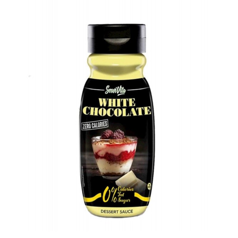 Foto di Salse e Sciroppi 0 calorie - ServiVita 320ml White Choco (Cioccolato bianco) - Push More Salse per condimenti ServiVita