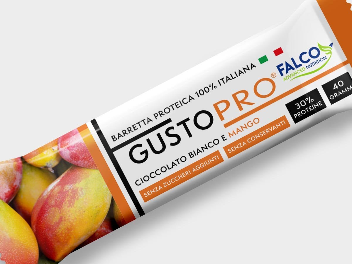Foto di GustoPro - Barretta proteica senza zuccheri 1 barretta (40 g) Mango - Push More Barretta proteica Push More